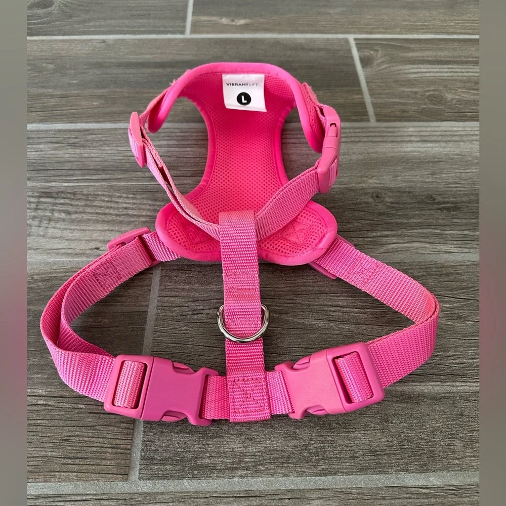 Vibrant Life Mesh Adjustable, Reflective Dog Walking Harness, Pink, Large NEW